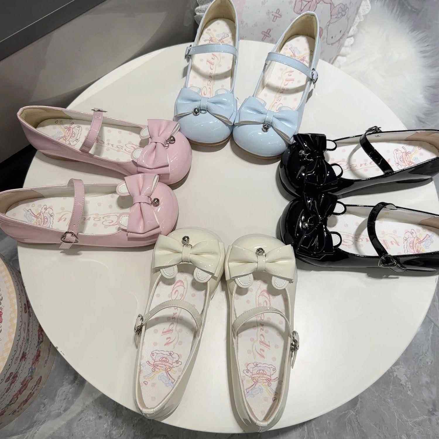 甜美可爱兔子蝴蝶结洛丽塔Lolita鞋2026新款日常百搭玛丽珍小皮鞋,女鞋,浅口单鞋,淘宝优惠券,粉丝福利购,淘宝优惠卷