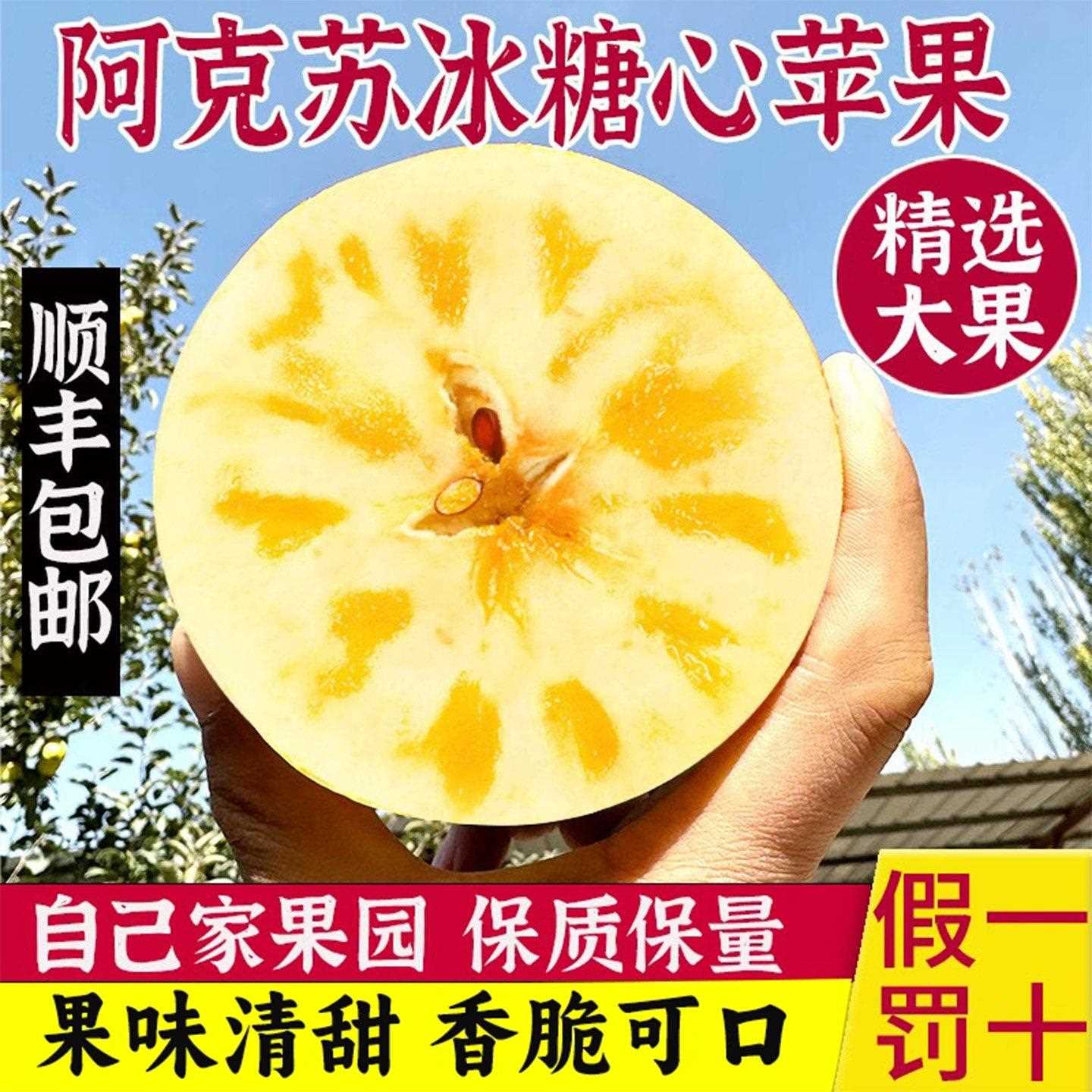 正宗阿克苏精选冰糖心苹果水果新鲜丑苹果当季整箱10斤包邮