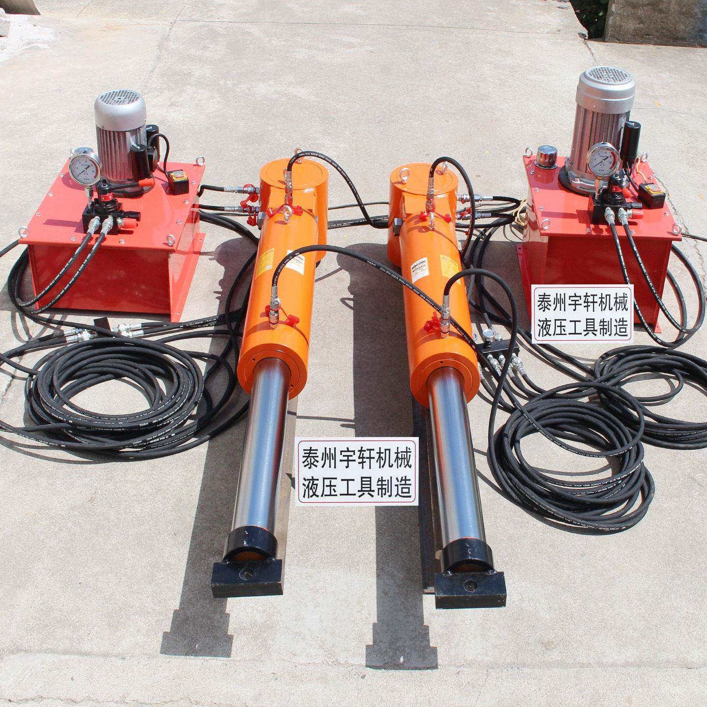 在轨重物推移机变压器钢轨同步推进器盾构机横向推拉液压千斤顶