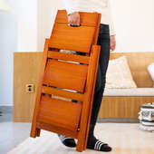 收纳人梯子实木凳加厚多用登高梯防滑物便携凳家用储可坐台阶折叠