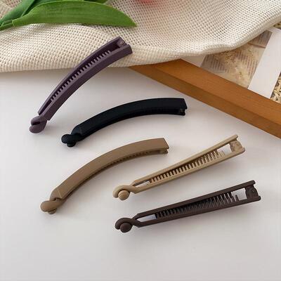 新款简约FJ1933痕高级感无香蕉夹发尾量少马气竖夹质磨砂后脑勺发