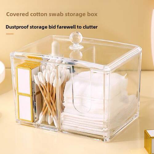 Cosmetic storage box dressing table cotton puff table top