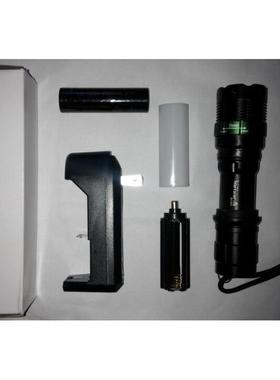 正品1860ledQ5战术强光手电筒机械无 极焦 变远射可充电防水5包邮