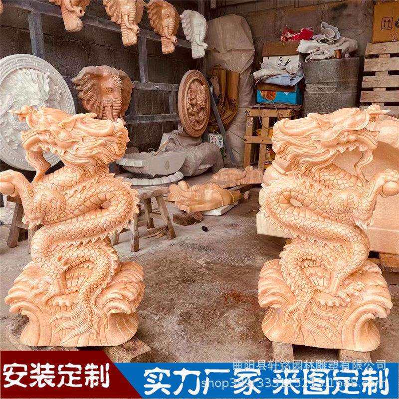 龙头鱼塘龙吐水别墅庭院喷泉水池流水摆件石材园林景观喷水青石