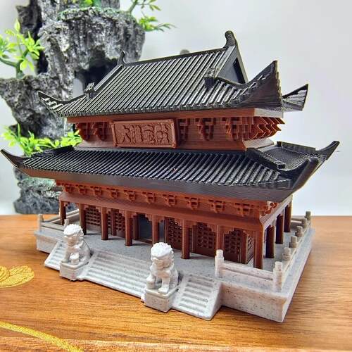 假山盆景微景观鱼缸水陆缸彷真沙盘生态缸造景配件古代建筑小模型