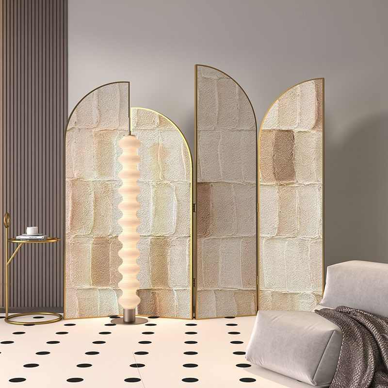 日式屏风折叠移动玄关隔断客厅卧室遮挡现代奶油风办公室铝合金