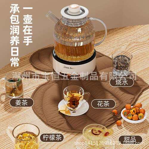 110/220v炖煮一体养生壶办公室多功能煮茶器2025新款全玻璃花茶壶