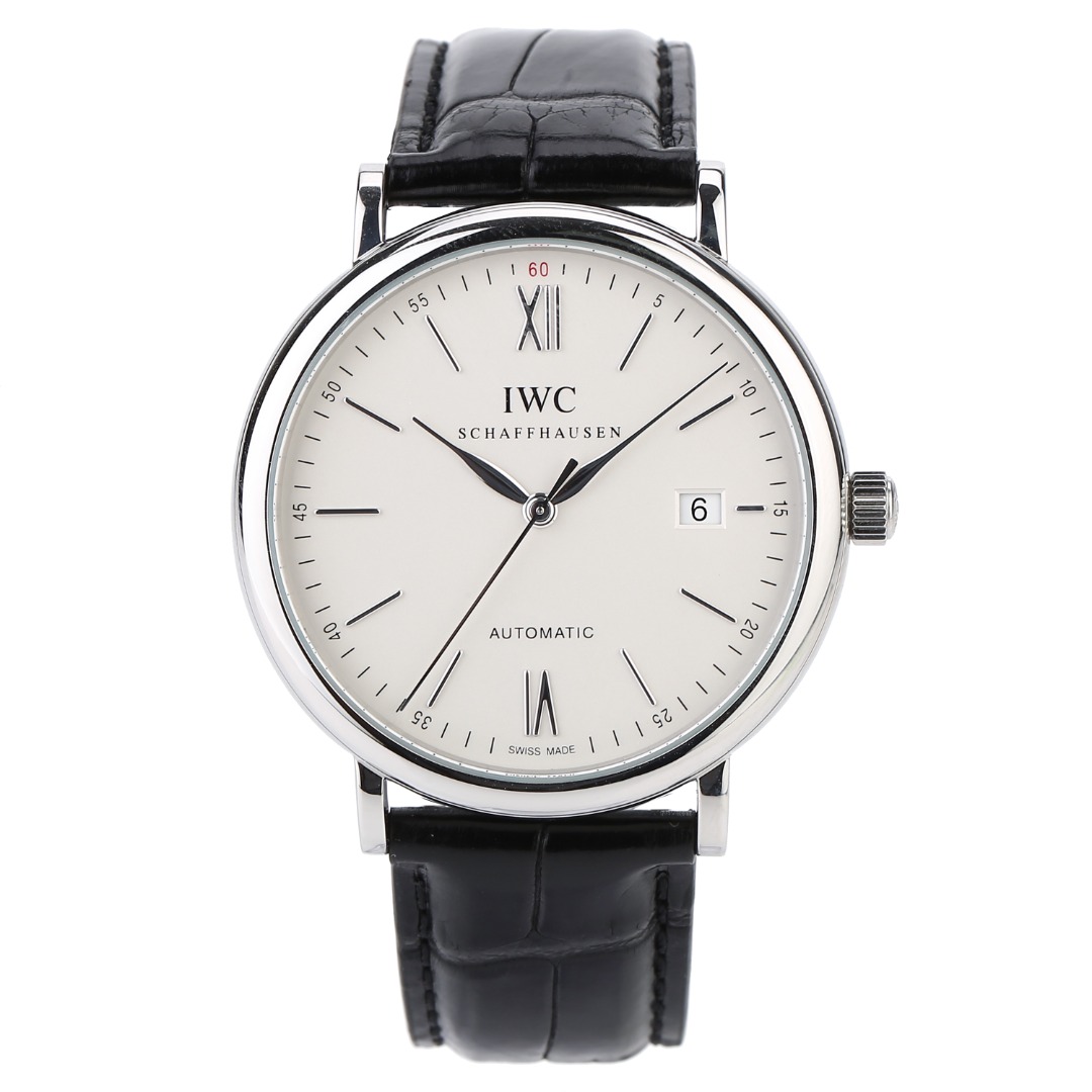 公价40500[98新]万国柏涛菲诺红60精钢 自动机械男表IW356501