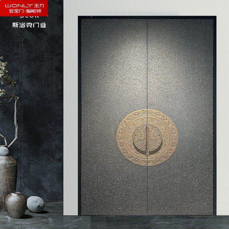 王力铸铝门别墅大门双门农村自建房大门家用对开门子母进户铜入