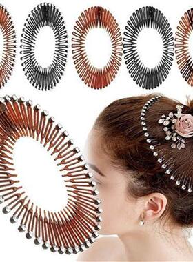 Fashion Elastic Flexible Comb Headband Luxury Rhinestone Hea