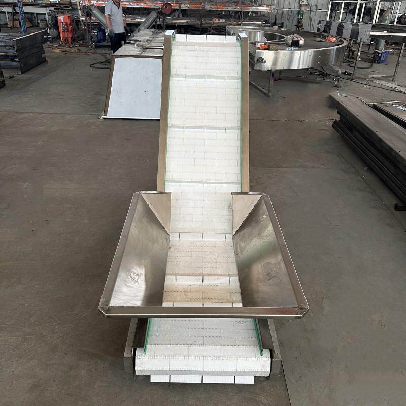 304不锈钢料斗提升机颗粒物料自动上料爬坡输送机z字型链板提升机