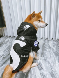 nick财四季款柴犬柯基雪，拉瑞潮牌宠物防水冲锋衣宠物雨衣衣服