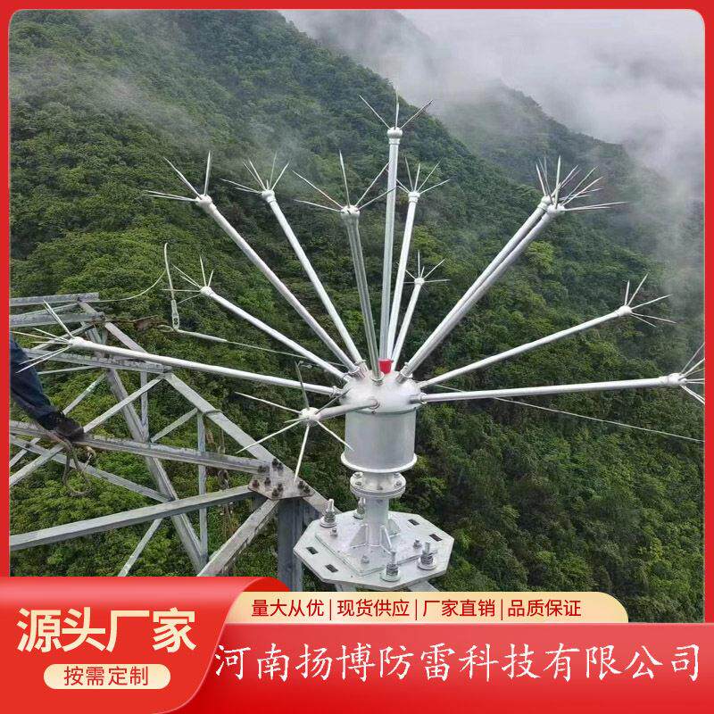 输电线塔驱雷装置多针消雷器无源等离子拒雷装置避雷针接闪器厂家