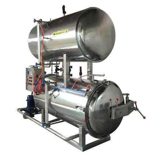 双层水浴灭菌锅猪头肉烧鸡高温高压杀菌锅宠物食品全自动杀菌釜