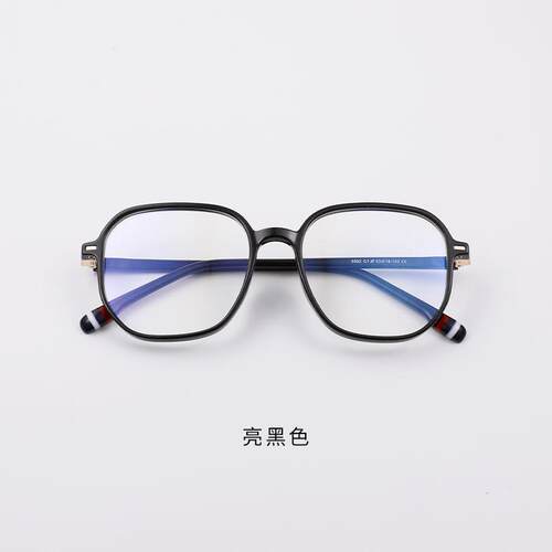 高档显韩版透射明灰色大脸眼瘦素颜睛框架女潮防蓝光辐近视护目眼
