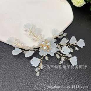 牡丹花新款 钩针重工编珠鞋 花DIY扇子饰品配件胸针花结婚伴娘女鞋