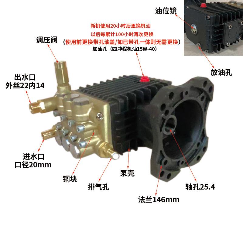 -NH2007高压泵头适配汽油190柴油洗18812柱DDH塞泵9清机机头