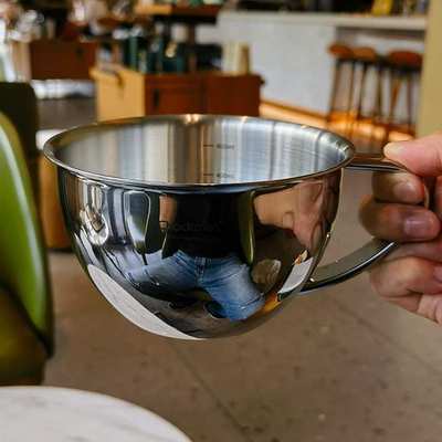 厚重控必入!德系316不锈钢大肚早餐杯牛奶打蛋碗量杯带手柄多用碗