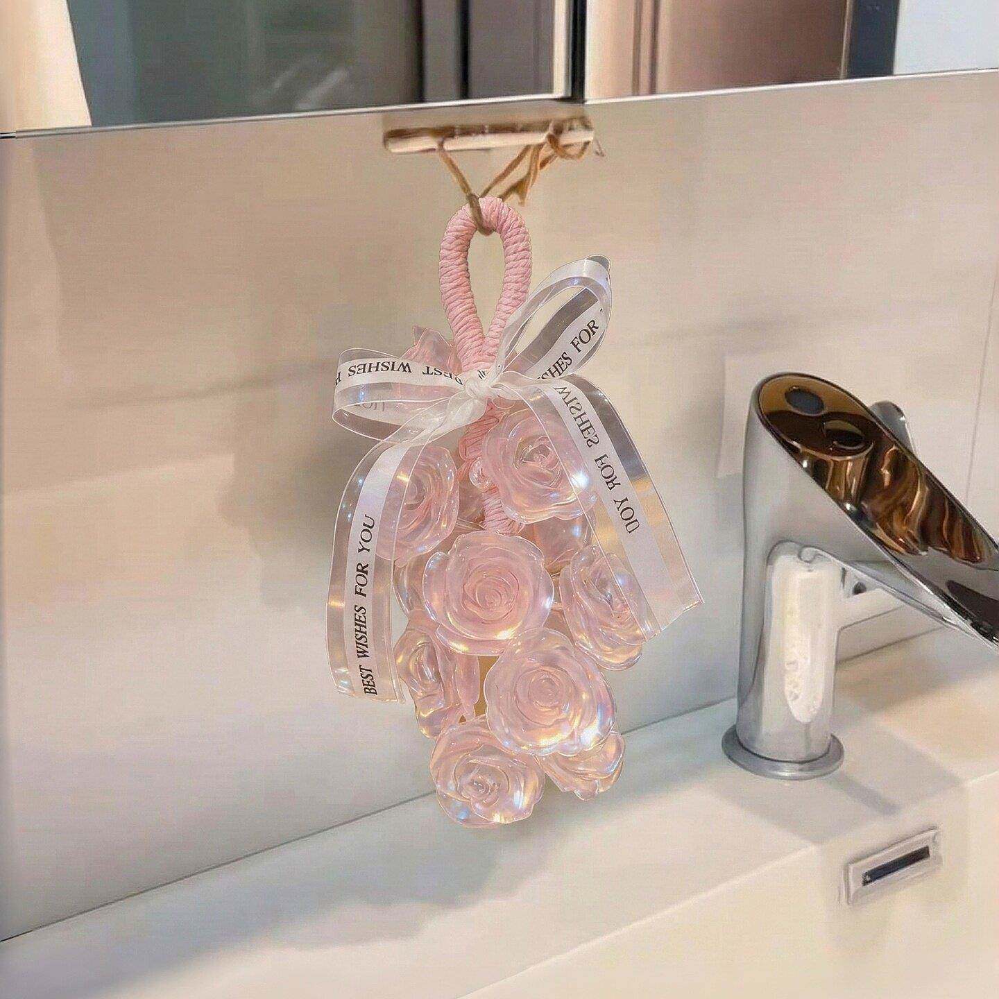 玫瑰花手工香皂礼盒创意水晶成品家用洗手肥皂高颜值伴手礼香薰皂