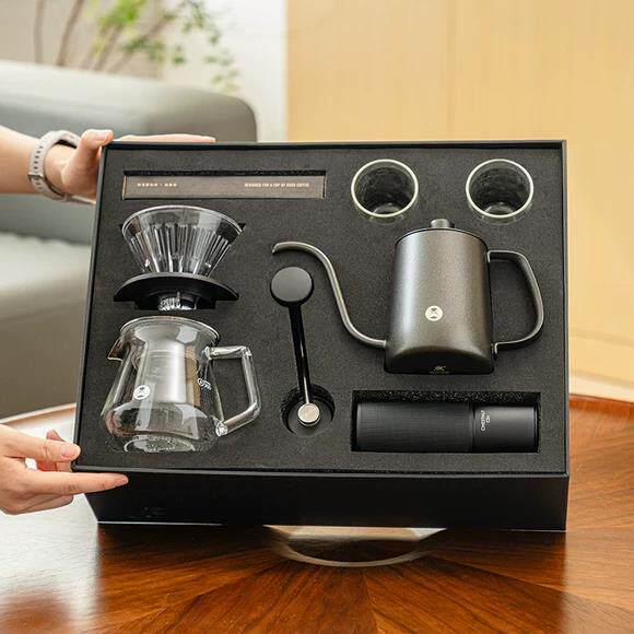 泰摩 栗子C3S手冲咖啡壶套装家用滴滤壶礼盒手摇磨豆机器具套装
