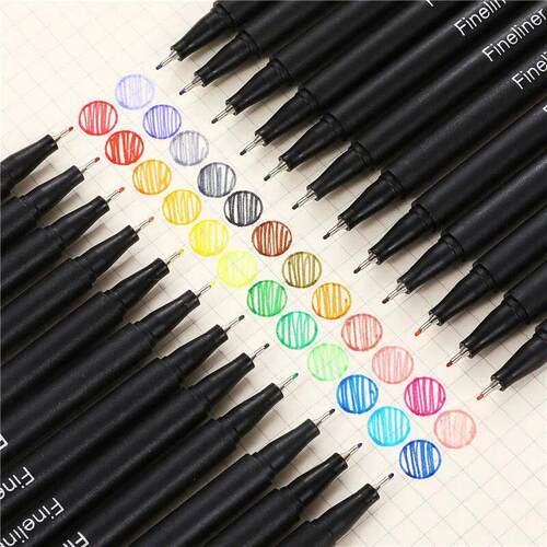 12 PCS Fineliner marker pen Manga color pen for lettering 0. - 封面