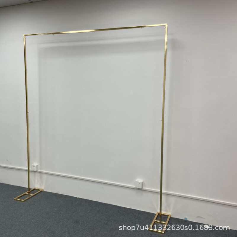 架方形艺婚礼舞台升降花架铁铁架子背景背景装饰金色道具拱门婚庆