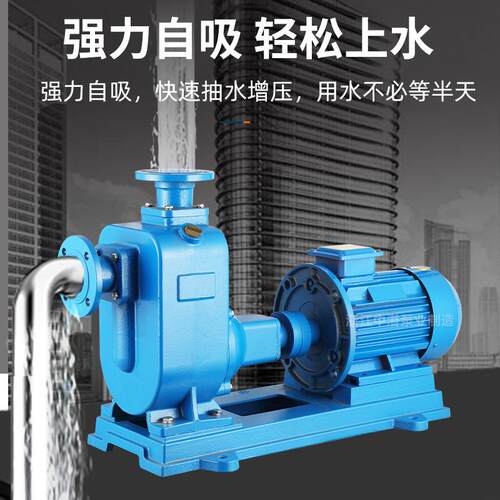 ZW分体式自吸排污泵 卧式管道自吸 无堵塞自吸泵380V三相抽水