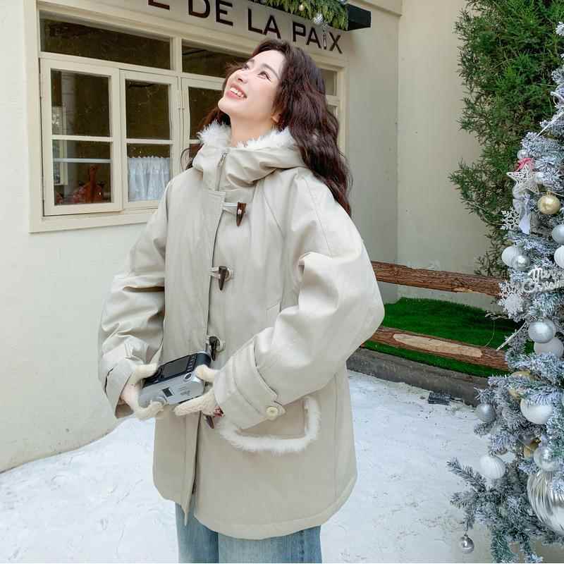 款绒子中长羽绒新服宽松款小c062-880个毛毛外套