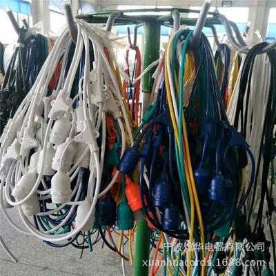 直销工程灯串线大棚灯头电源线E26/E27户外防水灯线庭院圣诞灯
