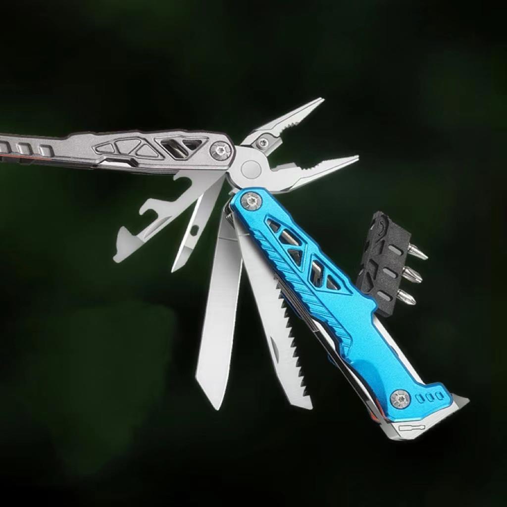 户外不锈钢随身迷你露营折叠钳多功能工具钳子应急多用组合尖嘴钳