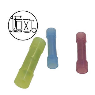 中间尼龙预绝缘接线端子BNFY接头镀锡冷压裸端头耳铜鼻子线耳线鼻