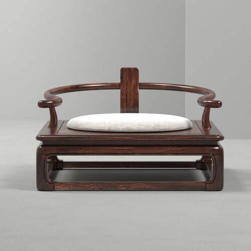 榻榻米人椅主茶室圈椅卧室打榻榻米禅修椅子组扶合坐椅GGO矮款手