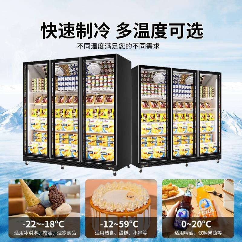 冰柜商用冷冻柜冷藏展示柜一体大容量立式保鲜柜蛋糕雪糕冰柜厂家