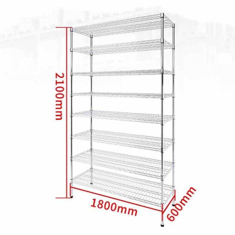 川井ND镀铬货架八层仓储备货物料存放置物收纳架18006