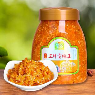 新疆包邮衡东三樟贡椒王湖南特产辣椒酱黄贡椒剁辣椒下饭菜黄辣椒