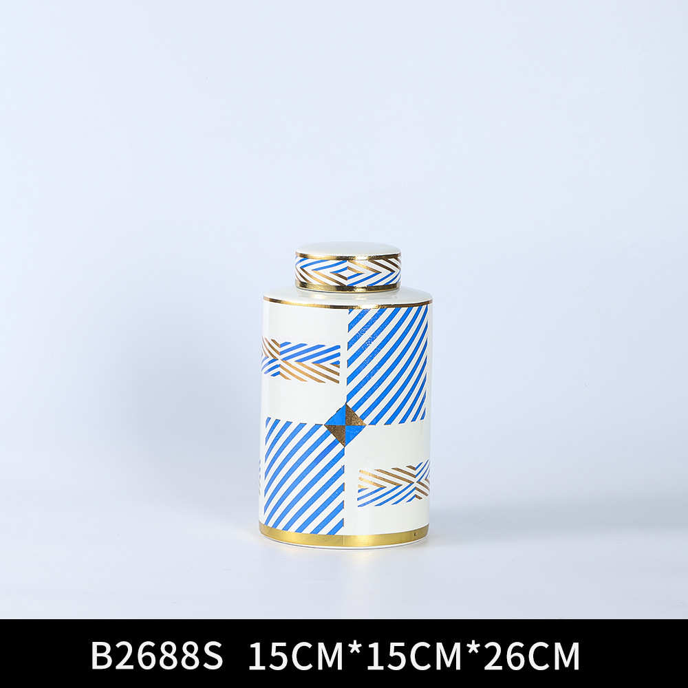 样板房欧式摆设套装摆件简约客厅玄关家居花瓶现代创意装饰品陶瓷