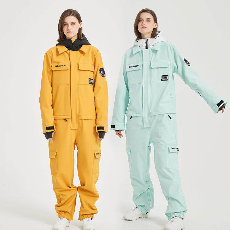 连体滑雪服男女情侣款成人单板套装双板防风防水保暖户外滑雪装备