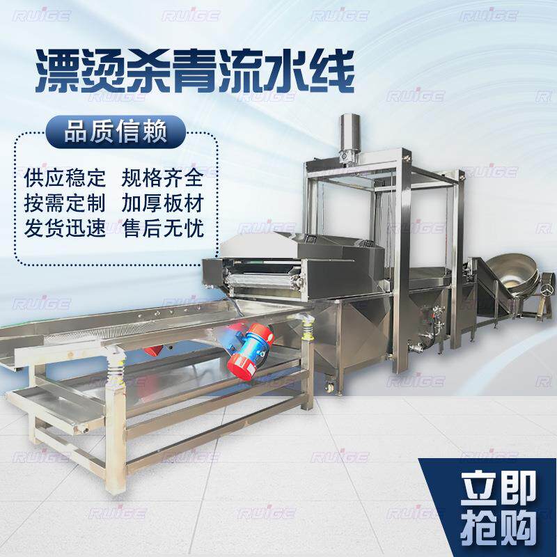 厂家供应笋片漂烫机 不锈钢水煮玉米预煮机 油菜蒸煮杀青机流水线