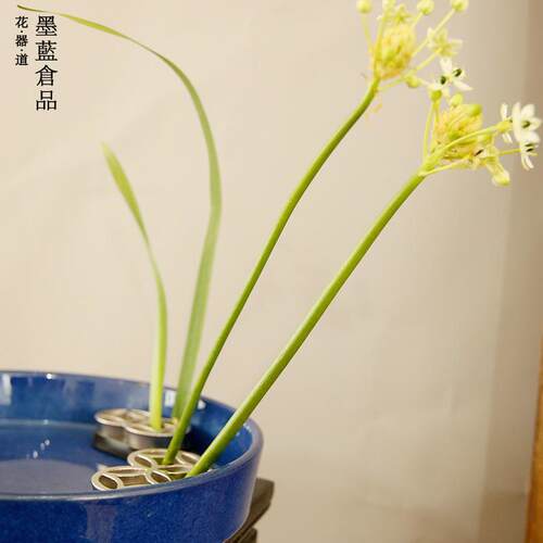 宝留原剑山不锈钢阔叶花粗枝XJE插七花日式禅意小流