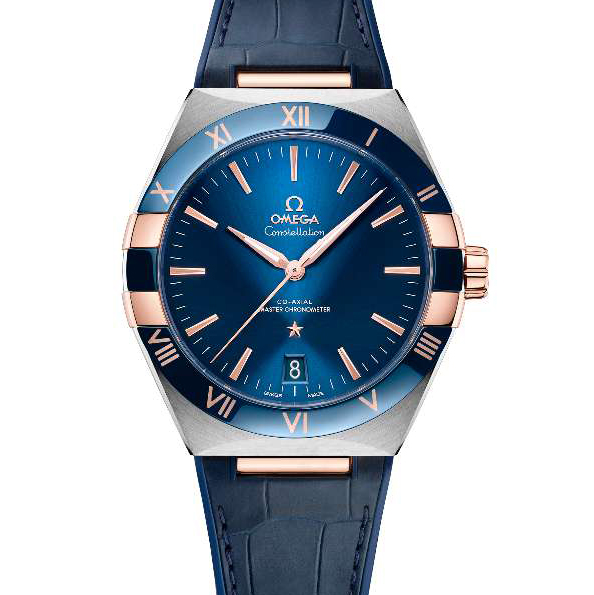 全套9.8新欧米茄41mm间金星座自动机械男表131.23.41.21.03.001