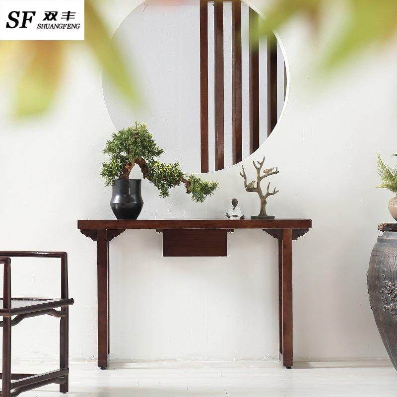 新中式10725全实木玄关柜玄关桌酒墙走廊桌店简易客厅长条供靠边桌案几