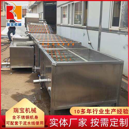全自动水果清洗机QP-1200连续式洗菜机果蔬气泡清洗生产线