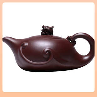 紫砂壶全手紫泥有内章宜兴名家原矿陈腐紫泥紫砂壶纯手工 龙瀛泡