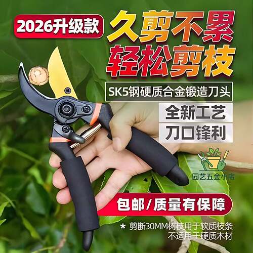 新款工艺SK5修枝剪园艺剪树枝专用剪刀花艺剪花剪树剪子果树花木