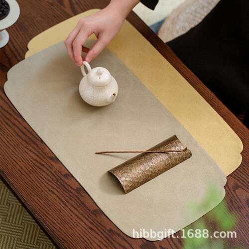 知舍精棉团花茶席新中式禅意茶垫干泡席手工复古双面布艺茶道配件