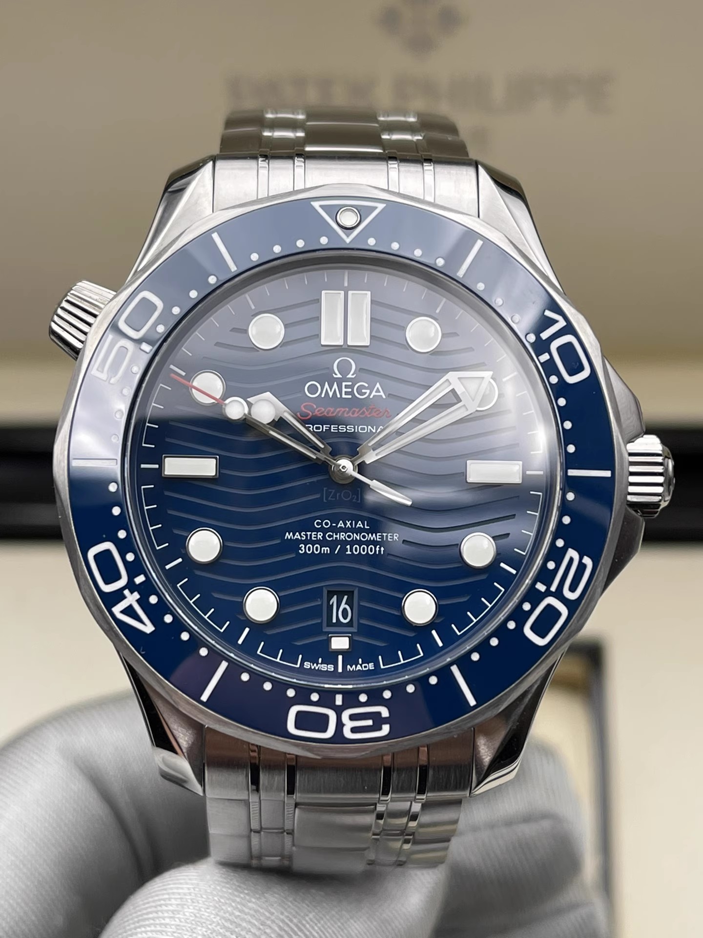 盒证98新欧米茄男表海马210.30.42.20.03.001自动机械腕表