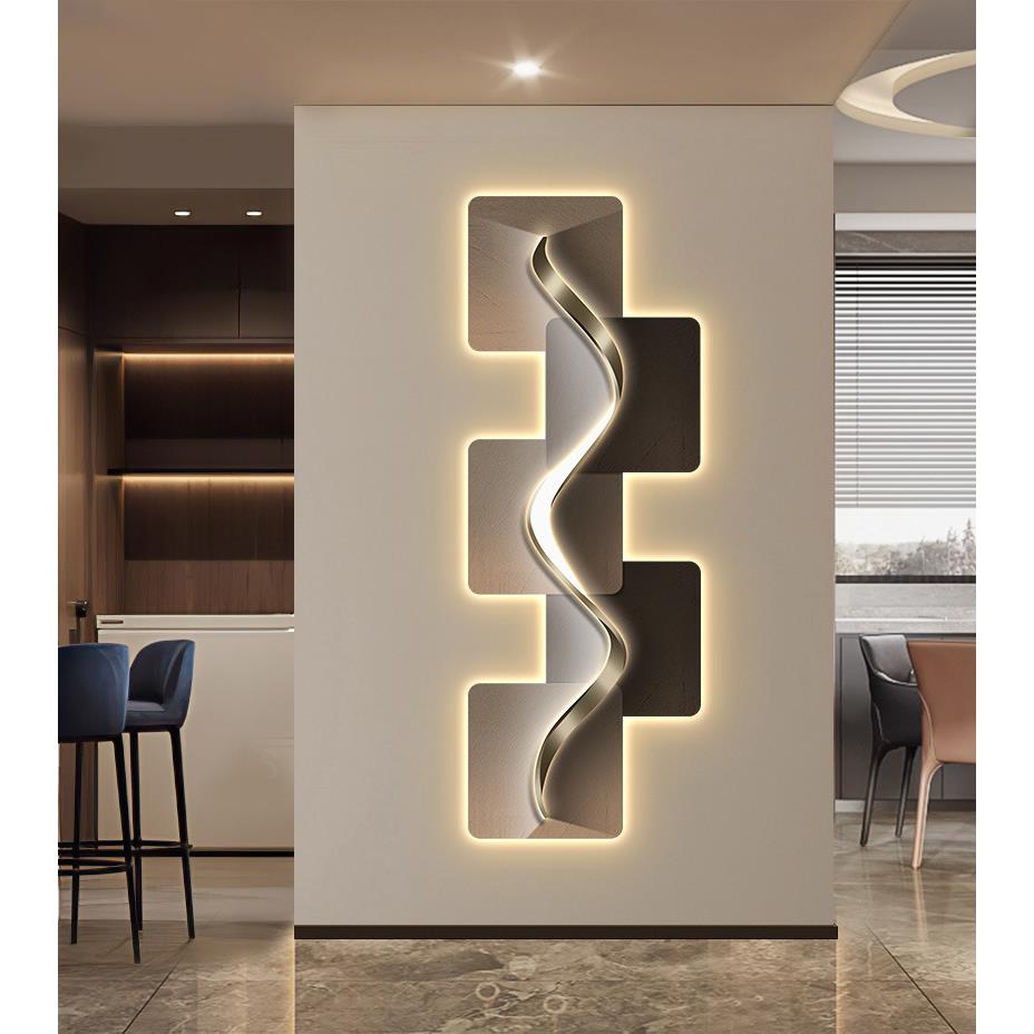 入过户CAA玄关装饰画轻奢挂抽象极简客厅进门光走廊道楼梯画led灯