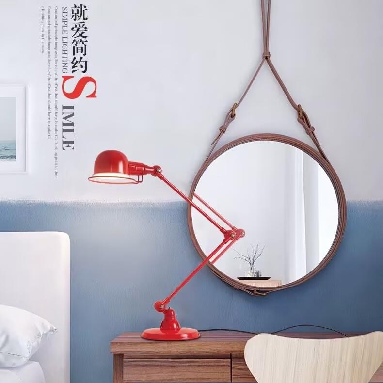 复古工业风机械手双节E14台灯学习卧室床头灯LOft北欧极简吧台灯