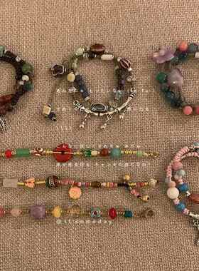 手作新中式陶瓷串珠手链国潮文艺复古编织手绳百搭小众高级手饰