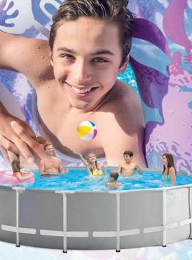 INTEX26710儿童游泳池室内家用支架泳池戏水池加厚户外超大养鱼池
